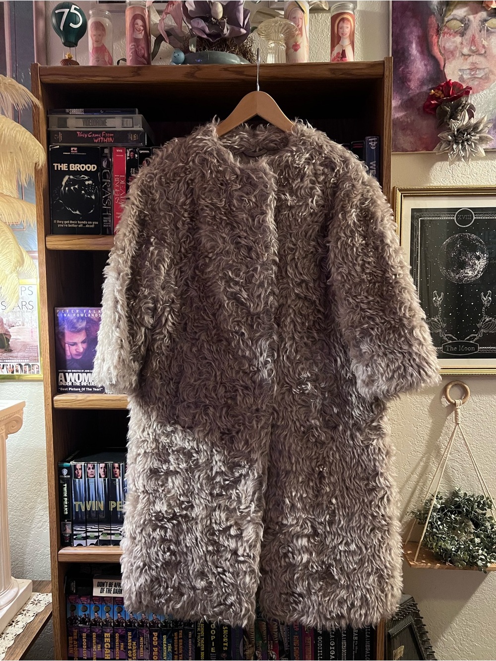Prada Fall 2007 Mohair Faux Fur Beige Coat 38 - Picture 2 of 5